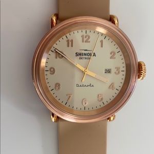 Shinola Detrola Lipstick Silicone Watch in Blush